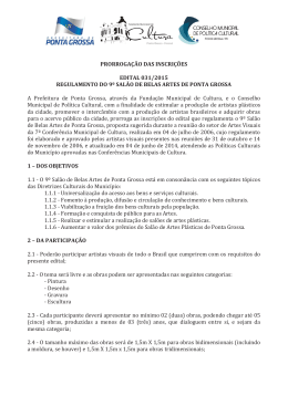 PRORROGAÇÃO DAS INSCRIÇÕES EDITAL 031/2015