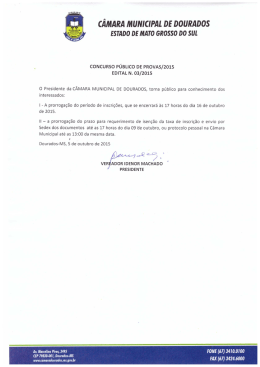 Prorrogação das Inscrições