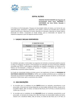 EDITAL 35/2015 I &ndash; VAGAS E BOLSAS DISPON&Iacute;VEIS II