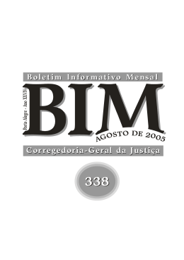 Corregedoria-Geral da Justi&ccedil;a - Tribunal de Justi&ccedil;a do Estado do