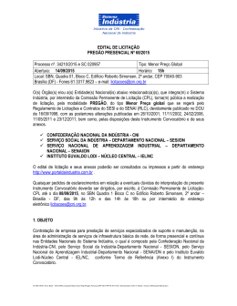 EDITAL DE LICITA&Ccedil;&Atilde;O - Portal da Ind&uacute;stria