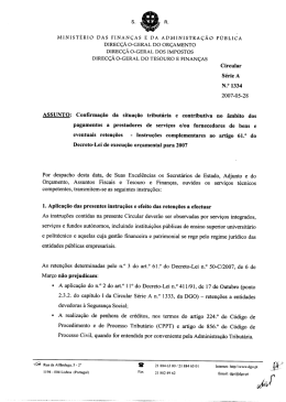 Confirmação da situação tributária e contributiva no âmbito