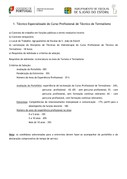 1- T&eacute;cnico Especializado do Curso Profissional de T&eacute;cnico de