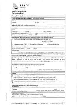 Boletim de Candidatura para transporte escolar