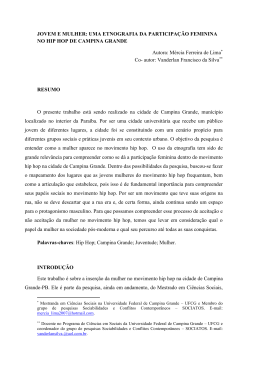 JOVEM E MULHER: UMA ETNOGRAFIA DA PARTICIPA&Ccedil;&Atilde;O