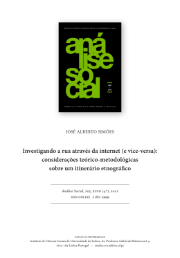 Investigando a rua atrav&eacute;s da internet (e vice-versa