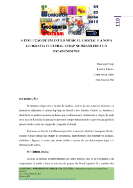 a evolu&ccedil;&atilde;o de um estilo m&uacute;sical e social e a nova - Unifal-MG