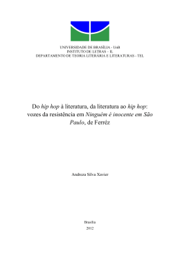 Do hip hop &agrave; literatura, da literatura ao hip hop: vozes da