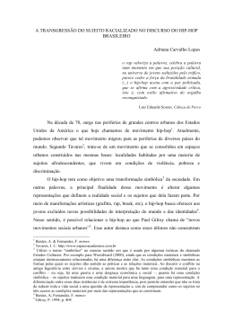 A TRANSGRESS&Atilde;O DO SUJEITO RACIALIZADO NO DISCURSO