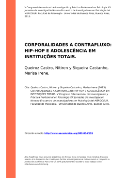 hip-hop e adolesc&ecirc;ncia em institu&ccedil;&otilde;es totais