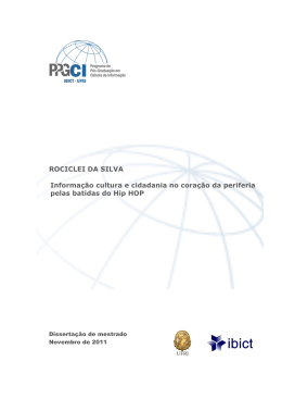 ROCICLEI DA SILVA Informa&ccedil;&atilde;o cultura e cidadania no cora&ccedil;&atilde;o da