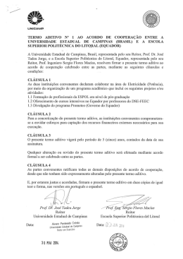 Unicamp e Escuela Superior Politécnica del Litoral de Guayaquil