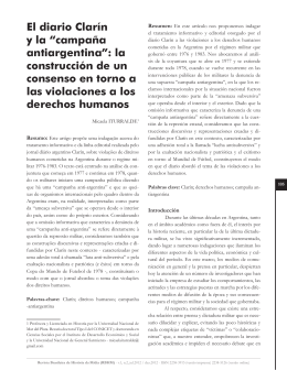 El diario Clarín y la “campaña antiargentina”: la construcción de un