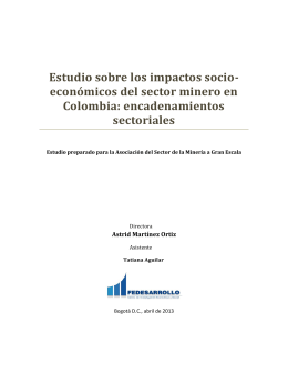 económicos del sector minero en Colombia
