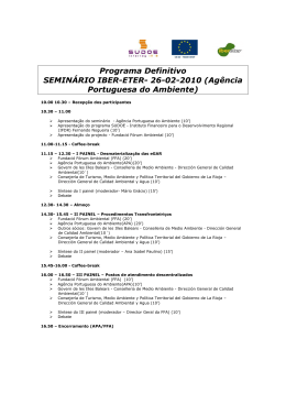 Programa Definitivo SEMINÁRIO IBER-ETER- 26-02-2010