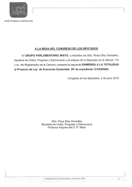 A LA MESA DEL CONGRESO DE LOS DIPUTADOS El