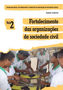 Fortalecimento das organiza&ccedil;&otilde;es da sociedade civil