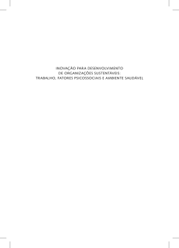 Inova&ccedil;&atilde;o para Desenvolvimento de Organiza&ccedil;&atilde;o Sustent&aacute;veis