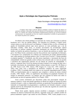 A&ccedil;&atilde;o e Estrat&eacute;gia das Organiza&ccedil;&otilde;es Policiais