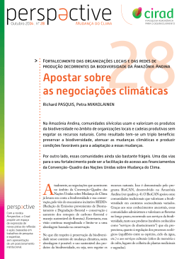 Apostar sobre as negocia&ccedil;&otilde;es clim&aacute;ticas