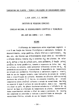 Temperatura das plantas - teoria e aplica&ccedil;&otilde;es em