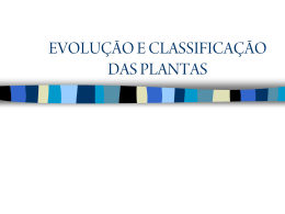 EVOLU&Ccedil;&Atilde;O E CLASSIFICA&Ccedil;&Atilde;O DAS PLANTAS
