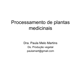 Processamento de plantas medicinais