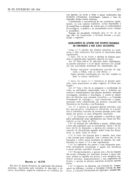 28 de fevereiro de 1964 regulamento da apanha das plantas