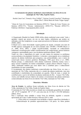 3.9. Levantamento das plantas medicinais