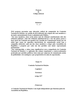 t&iacute;tulo VI do Projeto de C&oacute;digo Eleitoral