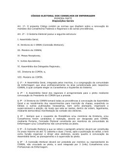 C&Oacute;DIGO ELEITORAL DOS CONSELHOS DE ENFERMAGEM