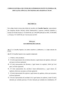codigo eleitoral do conselho superior do instituto federal de