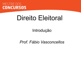 Direito Eleitoral - Mestre dos Concursos
