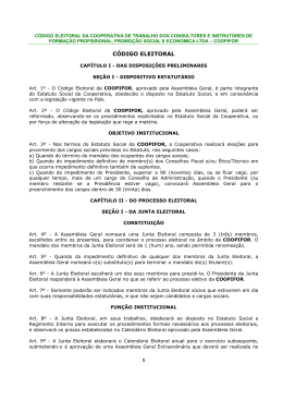 C&Oacute;DIGO ELEITORAL DA COOPIFOR