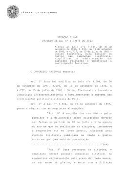 (PL) 5735/13 - C&acirc;mara dos Deputados