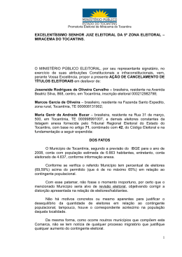 EXCELENT&Iacute;SSIMO SENHOR JUIZ ELEITORAL DA 5&ordf; ZONA