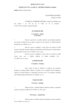 Calend&aacute;rio Eleitoral - TRE-ES