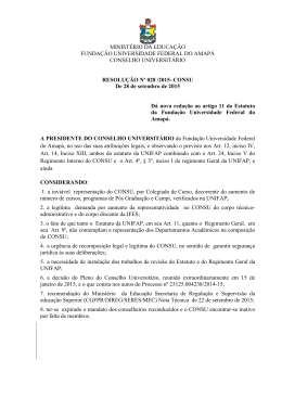 Resolução nº 028-2015 – Nova redação do Estatuto da unifap