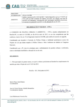 Delibera&ccedil;&atilde;o n&ordm; 22/2015