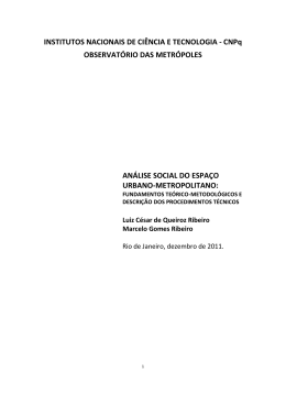 INSTITUTOS NACIONAIS DE CI&Ecirc;NCIA E TECNOLOGIA