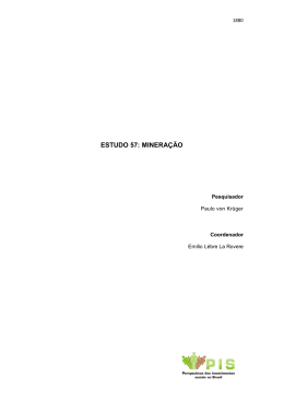 estudo 57: minera&ccedil;&atilde;o - Cedeplar - Universidade Federal de Minas