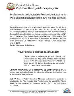 Estado de Mato Grosso Prefeitura Municipal de Campinápolis