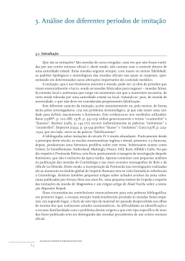 3. An&aacute;lise dos diferentes per&iacute;odos de imita&ccedil;&atilde;o