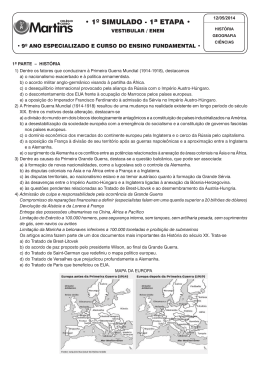 &bull; 1&ordm; SIMULADO - 1&ordf; ETAPA &bull;
