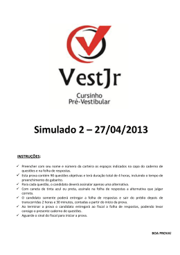 Simulado 2 – 27/04/2013