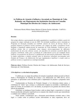 As Políticas de Atenção à Infância e Juventude no