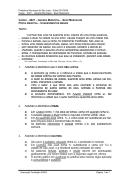 CARGO – 2021 – G “Conheci São José há quarenta anos. Depois