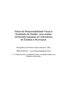 &Iacute;ndice de Responsabilidade Fiscal e Qualidade