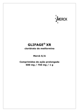 Os comprimidos de Glifage® XR 750 mg são brancos a