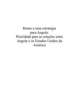 Rumo a uma estrat&eacute;gia para Angola
